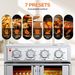 29.5 QT Air Fryer Convection Toaster Oven, French Door, 6 Slices, 1700W, Multifunction Oven, Air Fryer, Toast, Grill, Defrost, Bake, Time And Temperature Controls, Silver, Resale Prohibited_maomaolike.com