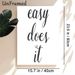 Easy Does It Inspirational Quote Painting Poster, Minimalist Handwritten Script Poster, Calming Motivational Wall Decor For Home Office, Living Room_maomaolike.com