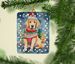 Golden Retriever Christmas Porcelain Ornament Christmas Tree Hanging Decorations For Home Christmas Holiday, Rectangle, Gift, Multicolor_maomaolike.com