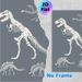 Dinosaur Skeleton Themed Painting Poster, Monochrome Sketch-style Dinosaur Skeletons Poster, Stylish Paleontology-inspired Decor Ideal For Study_maomaolike.com