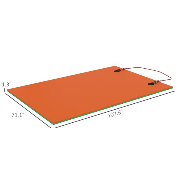 9' X 6' Lily Pad Water Mat For 2 Adults, Floating Water Pad For Lake, Pool, Ocean, Beach, And Boating, Orange_maomaolike.com