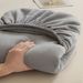 Winter Milk Velvet Coral Fleece Piece Dormitory Single Thickened Cover Solid Color Bed Sheet Three-Piece Set_maomaolike.com