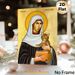 Saint Gertrude Religious Painting Poster, Traditional Icon-style Poster Featuring Saint Gertrude With Cat & Book, Serene Devotional Decor Ideal For_maomaolike.com