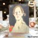 Vintage Lady Portrait Painting Poster, Textured Brushstroke Soft-toned Female Portrait Poster, Adds Elegant Artistic Ambiance, Suitable For Living_maomaolike.com