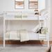 Full Over Full Bunk Bed With Thick Posts,Wooden Bunk Bed With High Guardrail And Ladder For Kids, Teens, Dorm Rooms, And Guest Rooms,No Box Spring Needed,White_maomaolike.com