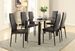 Modern Black Metal Side Chairs Set Of 2 With Leather Upholstery For Dining Room_maomaolike.com