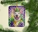 Bull Terrier King Of Mardi Gras Porcelain Ornament Christmas Tree Hanging Decorations For Home Christmas Holiday, Rectangle, Gift, Multicolor_maomaolike.com