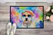 Bichon Frise Hippie Dawg Doormat Front Door Mat Indoor Outdoor Rugs For Entryway, Non Slip Washable Low Pile, 24H X 36W_maomaolike.com