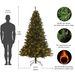 Pre-lit Christmas Tree 7.5ft Artificial Hinged Xmas Tree With 400 Pre-strung Led Lights Foldable Stand_maomaolike.com