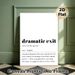 Dramatic Exit Definition Painting Poster, Minimalist Black & White Typographic Poster, Witty Humorous Word Art Ideal For Home Office, Living Room_maomaolike.com