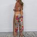 Women's Clothing 2024 New Sexy Printed Satin Suspender Top + Trousers Set_maomaolike.com