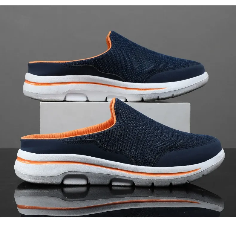 2025 Summer Breathable Home Indoor Slippers Men Thick Bottom Slides Fashion Couple Walking Shoes Plus Size 39-48_maomaolike.com