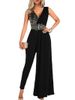 Women's Clothing Long Sleeve Lace Lace Waisted Two piece Jumpsuit_maomaolike.com
