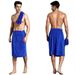 Men's Wearable Bathrobe Soft Absorbent Thick Fiber Hotel Pool Bath With Buckle Towel Beach_maomaolike.com