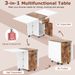 Folding Dining Table 3-in-1 Space-Saving Drop Leaf Kitchen Table With Lockable Wheels For The Kitchen, Dining Area, Workshop And Home Office_maomaolike.com
