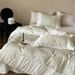 Elegant、Understated Luxury 、 Mint Girl! 100-count Tencel Four-piece Set, Pleated Long-staple Cotton, All-cotton Printed_maomaolike.com