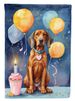 Redbone Coonhound Happy Birthday Garden Flag Mailbox Flag Decorative Yard Flag Banner Outside Patio Artwork Yard Flower Beds, Garden Size, Multicolor_maomaolike.com