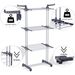 4-Tier Clothes Drying Rack, 67.7-inch Laundry Drying Rack With Foldable Base, 4-Tier Stainless Steel Drying Rack, Movable Laundry Rack For Indoor And Outdoor Use - Gray_maomaolike.com