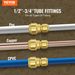 Pipe Fittings, 1/2"-3/4" 12PCS Brass Pipe Fittings, Straight-Through Push-Fit Pipe Connector Brass Air Fittings, Heavy Duty Plumbing Fittings Adapter For Heating/Shower Systems,Water Pipes_maomaolike.com