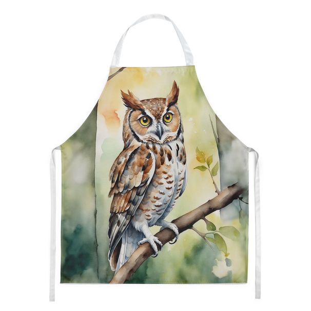 Eastern Screech Owl Apron Cooking Kitchen Server Baking Crafts Gardening For Adult Women Men, Unisex, Large, Multicolor_maomaolike.com