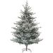 6ft Nordic Pine Artificial Christmas Tree With 795 Snow Flocked Tips, Foldable Metal Stand, Easy Assembly, Hinged Xmas Tree For Home Office Holiday_maomaolike.com