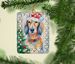 Saluki Christmas Porcelain Ornament Christmas Tree Hanging Decorations For Home Christmas Holiday, Rectangle, Gift, Multicolor_maomaolike.com