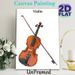 Violin Themed Painting Poster, Realistic Glossy Violin With Bow Poster, Elegant Musical Decor Ideal For Music Studio, Home Wall Display_maomaolike.com