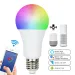Led Light 85-265V RGB 9W Wireless E26 E27 For Alexa/Google Wifi Dimmable Bulb Lampada Timer Function Lamp Home Colorful Changing_maomaolike.com