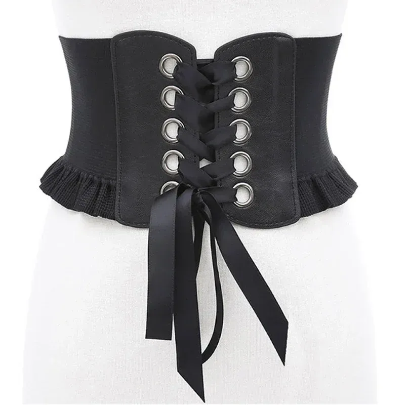 HOT Women Wide Waistband Female Elastic High Waist Bandages Girdle Belts for Coat Dress Feminin Ceinture Red Corset Belt_maomaolike.com