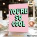 You're So Cool Typographic Painting Poster, Pastel-toned Retro Text Style Poster, Warm Uplifting Decor Ideal For Bedroom, Living Room, Dorm_maomaolike.com