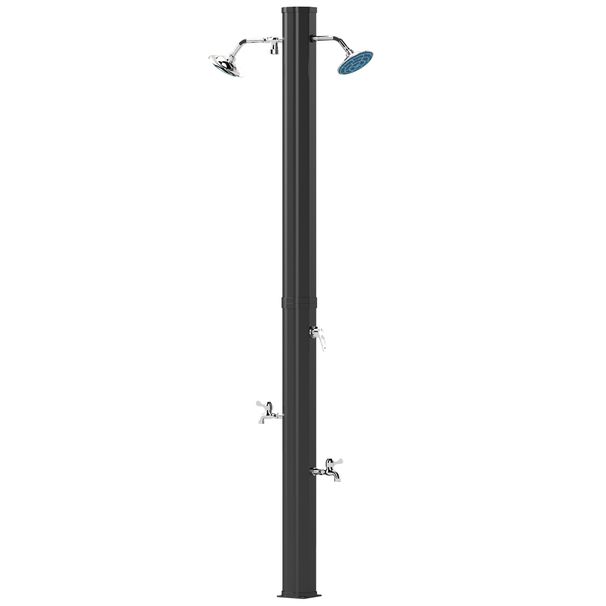 9.2 Gallon Slolar Heated Outdoor Shower With 2 Free-Rotating Shower Heads And Foot Showers For Poolside Beach Spa, 7.1ft_maomaolike.com