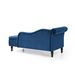 Aijia 60" Velvet Multifunctional Storage Chaise Lounge Buttons Tufted Nailhead Trimmed Solid Wood Legs With 1 Pillow,Blue_maomaolike.com