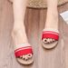 Summer Anti-Slip Home Lightweight Women Indoor Linen Slippers Soft Shoes_maomaolike.com