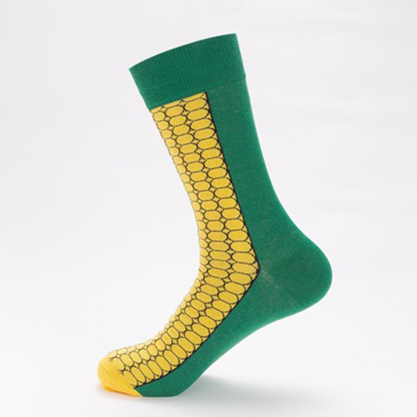Fashionable Colorful Couple Socks Happy Socks Mid High Casual Cotton Socks_maomaolike.com