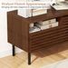 Mid Century Fluted TV Stand For 40 Inch TV Modern Entertainment Center With Compartment Hidden Cable Hole High-quality Hinges_maomaolike.com