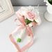 Festive & Party Supplies Bride Bridesmaid Wedding Bouquet White Champagne Artificial Rose Simulation Decoration Bow Tassel Bouquet_maomaolike.com