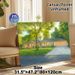 Suburban Residence Painting Poster, Soft Watercolor Sunlit House With Lush Greenery Poster, Tranquil Homey Decor Ideal For Living Room, Bedroom And_maomaolike.com