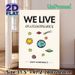 Space & Earth Themed Painting Poster, Cute Hand-drawn Cosmic Elements With Inspirational Quote Poster, Gentle Reminder To Avoid Overthinking, Suitable_maomaolike.com