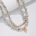Retro Simple Heart Shaped Pendant Necklace 2025 Multi Layer Sweet Creative Irregular String Style Girl Fashion Birthday_maomaolike.com