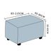 Cross-border Solid Color Elastic Fleece Footstool Square Footrest Dustproof Thickened Sofa Cover, Stool Cover_maomaolike.com