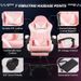 Gaming Chair With LED Light Control, Adjustable Backrest And Seat Height Swivel Recliner, Racing Style Ergonomic Office Computer Video Game Chair With Footrest And Lumbar Support._maomaolike.com