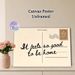 Home Quote Painting Poster, Warm Minimalist Handwritten Phrase With Floral Stamp Detail Poster, Delivers Cozy Comforting Vibe For Living Room, Bedroom_maomaolike.com