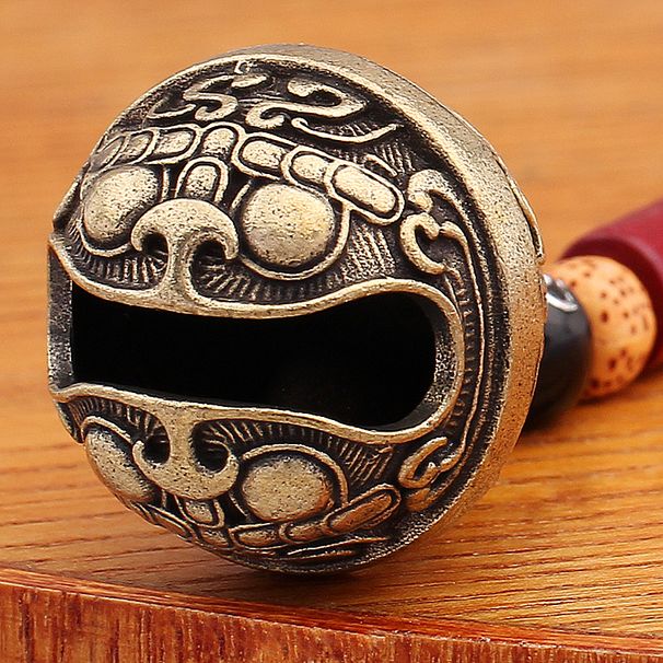 Brass Gourmand Bell Vintage Unisex Bag Accessories Pendant Small Copperware Car Keychain Hanging Ornament_maomaolike.com