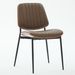 Dining Chairs Set Of 2 Mid Century Modern Retro Leather Chair With Walnut Bentwood Back Upholstered Seat Metal Legs Adjustable Foot For Kitchen Dining Room Chairs Brown PU,SW1849BR_maomaolike.com