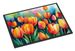 Tulips In Watercolor Doormat Front Door Mat Indoor Outdoor Rugs For Entryway, Non Slip Washable Low Pile, 24H X 36W_maomaolike.com