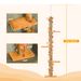 Pawhut Floor To Ceiling Cat Tree, 80" - 95" Adjustable Tall Cat Tower, 3-Level Cat Climbing Towe For Indoor Cats With Sisal Scratching Post, Platforms, Leaves, Orange_maomaolike.com