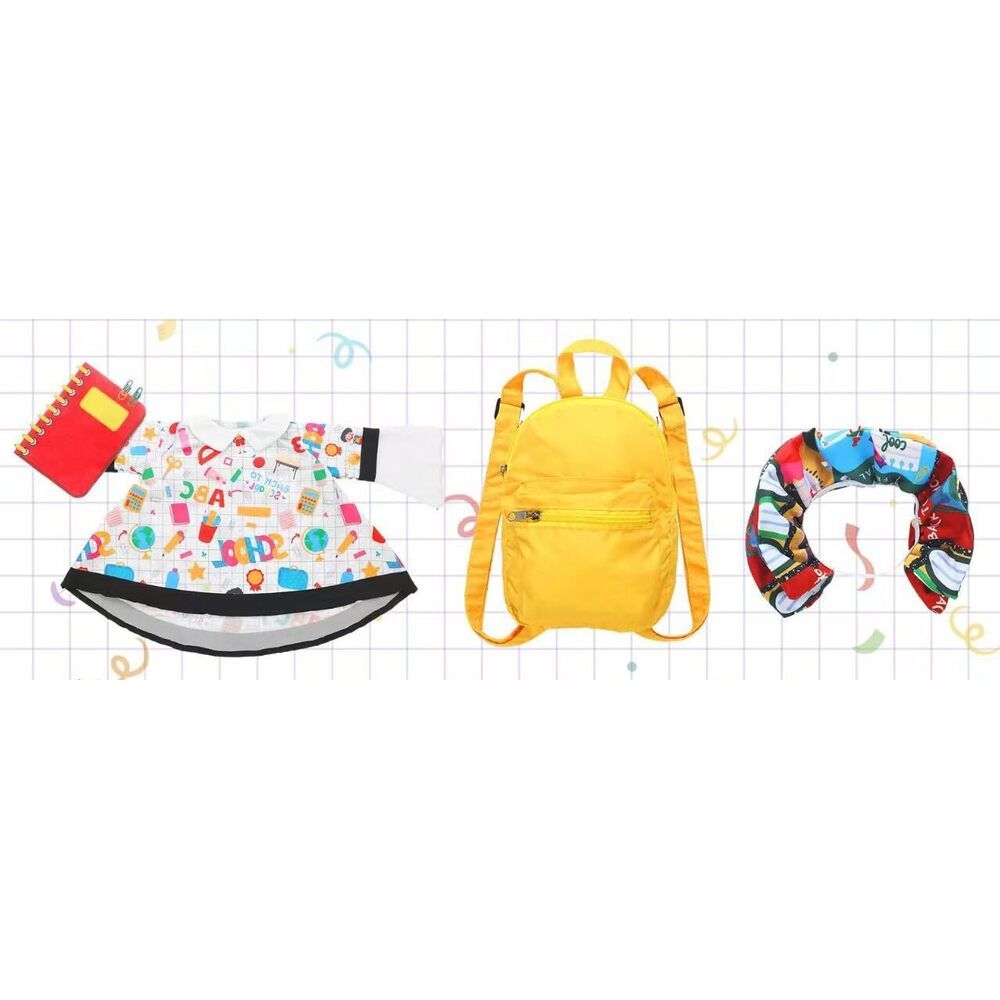 Back To School Porch Goose Outfit Set, Cute White Goose Ornament, Creative Home Courtyard Front Door Decorations
_maomaolike.com