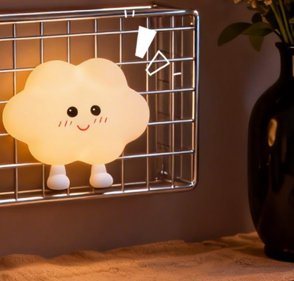 Cloud Mini Children's Bedside Cute Star Moon Magnetic Silicone Lamp Night Light Gift_maomaolike.com