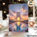 Azadi Tower Sunset Painting Poster, Warm-toned Urban Scenic Reflection Poster, Peaceful Cityscape Artwork Suitable For Living Room, Office Wall Decor_maomaolike.com