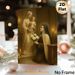 Religious Madonna With Child Painting Poster, Vintage Warm-toned Devotional Scene With Nun Holding White Roses Poster, Serene Spiritual Artwork Ideal_maomaolike.com